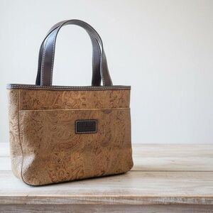 Relic by Fossil Tan and Brown Patterned Tote